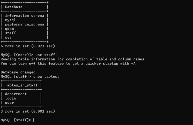 Connecting to mysql server